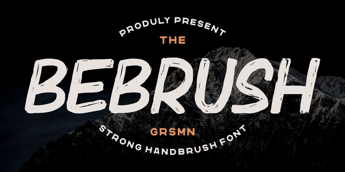 Пример шрифта Bebrush